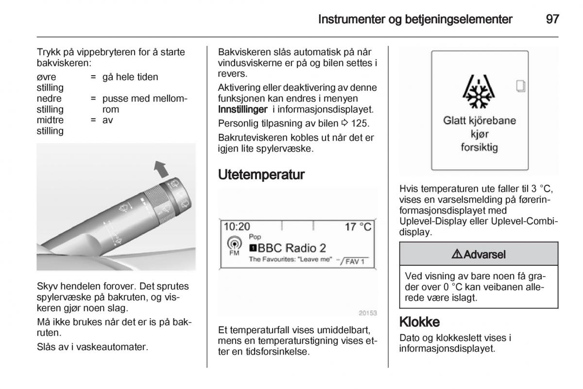 Opel Astra J IV 4 bruksanvisningen / page 99