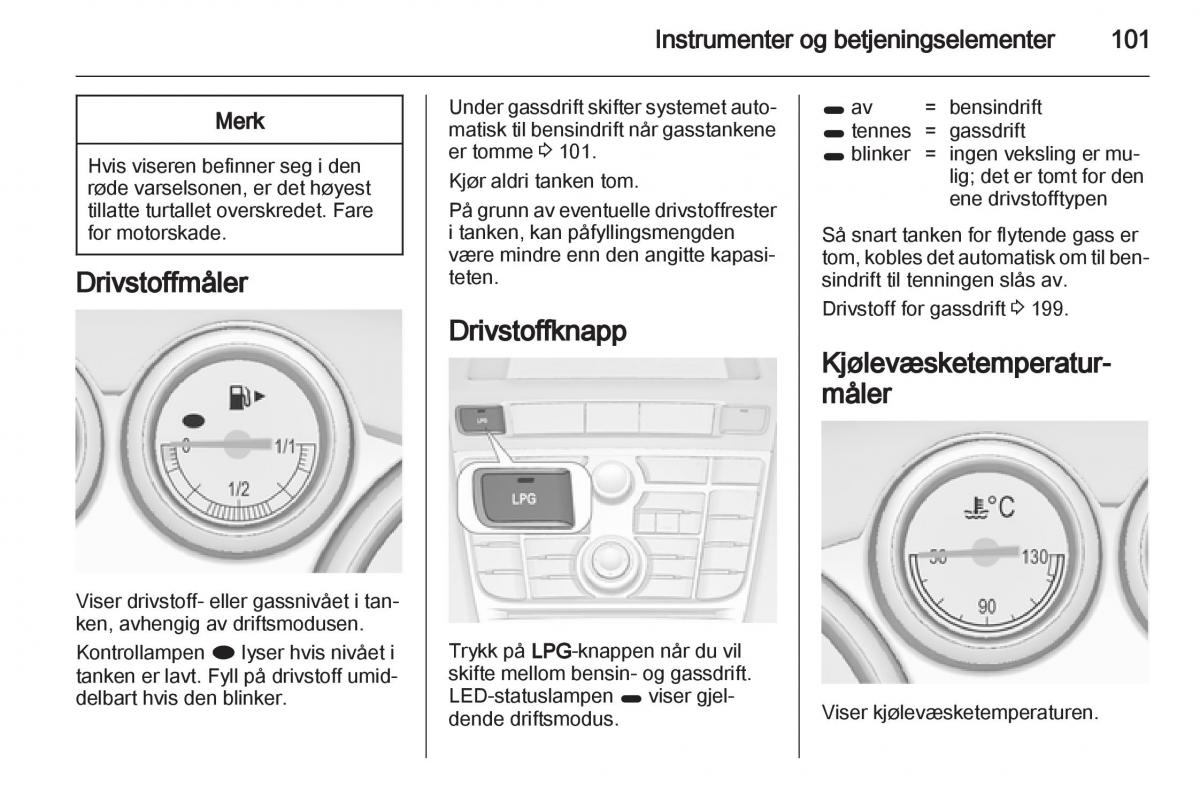 Opel Astra J IV 4 bruksanvisningen / page 103