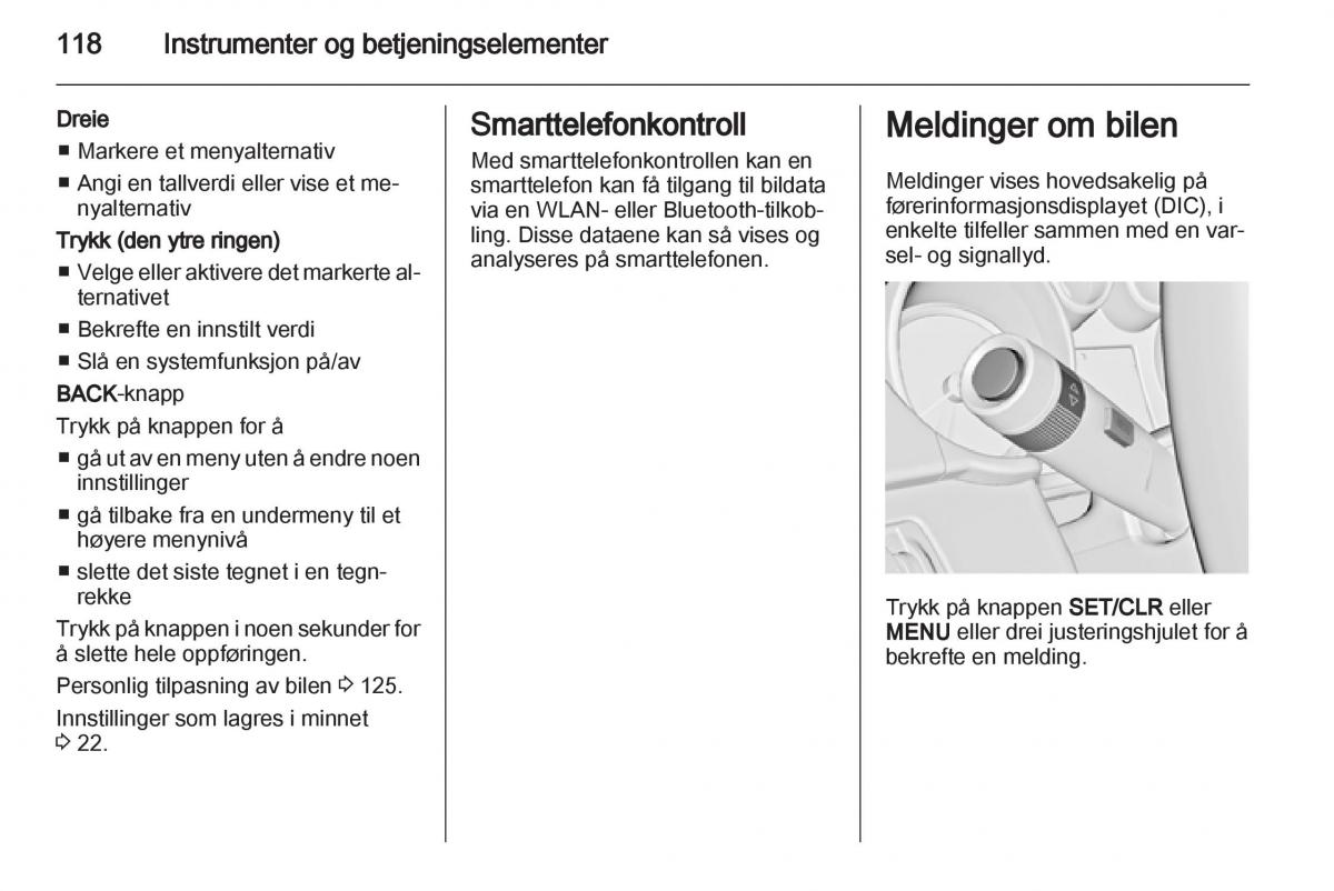 Opel Astra J IV 4 bruksanvisningen / page 120