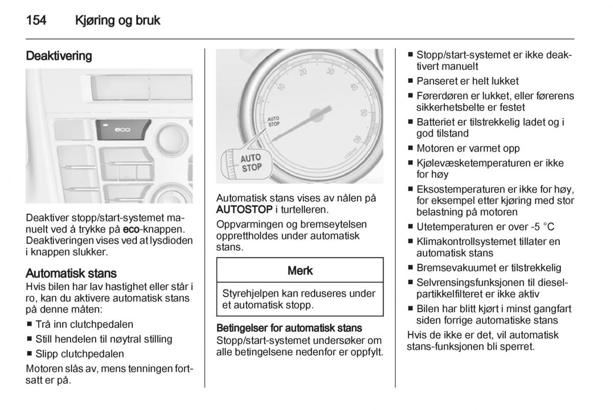 Opel Astra J IV 4 bruksanvisningen / page 156