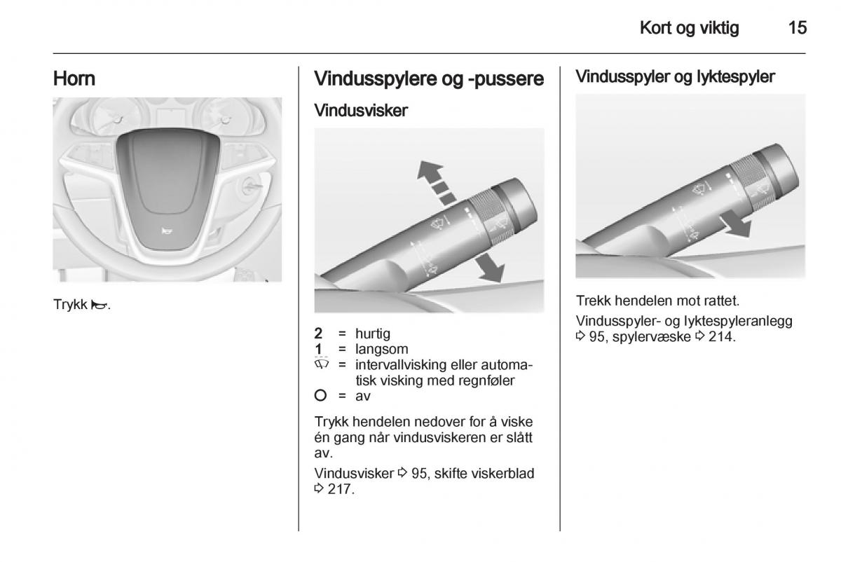 Opel Astra J IV 4 bruksanvisningen / page 17