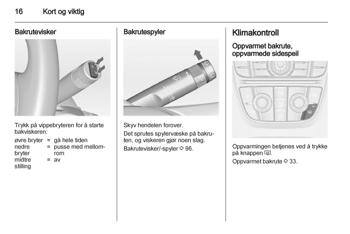 Opel Astra J IV 4 bruksanvisningen / page 18