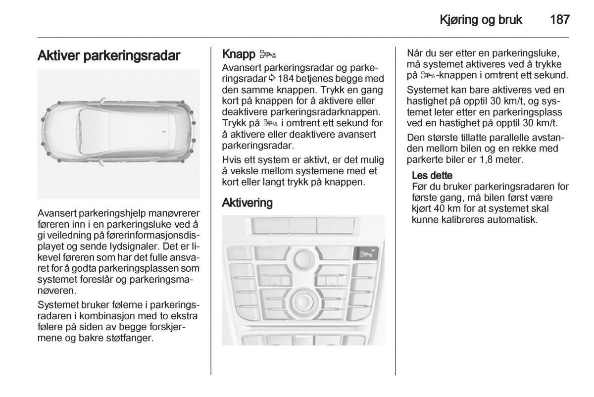 Opel Astra J IV 4 bruksanvisningen / page 189