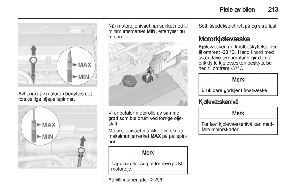 Opel Astra J IV 4 bruksanvisningen / page 215