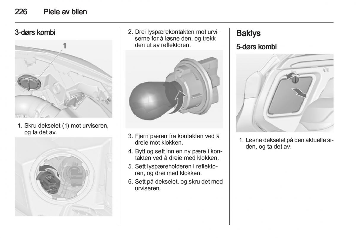 Opel Astra J IV 4 bruksanvisningen / page 228