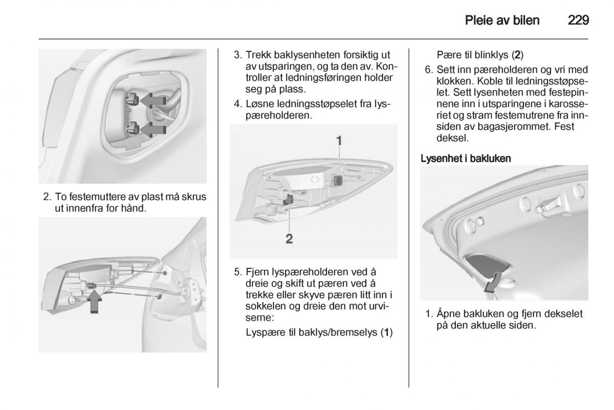 Opel Astra J IV 4 bruksanvisningen / page 231