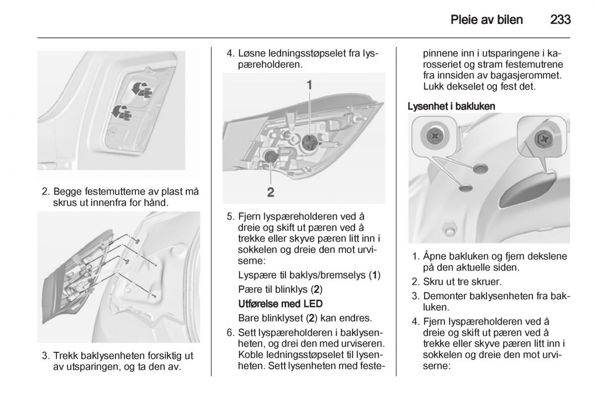 Opel Astra J IV 4 bruksanvisningen / page 235