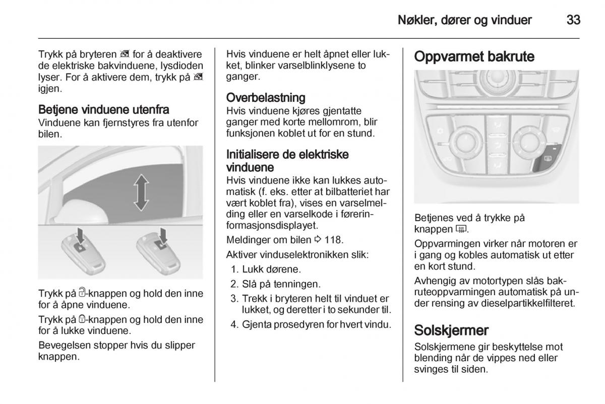 Opel Astra J IV 4 bruksanvisningen / page 35