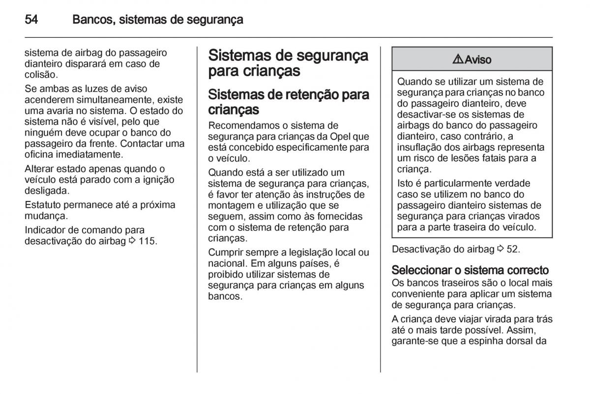 Opel Astra J IV 4 manual del propietario / page 56