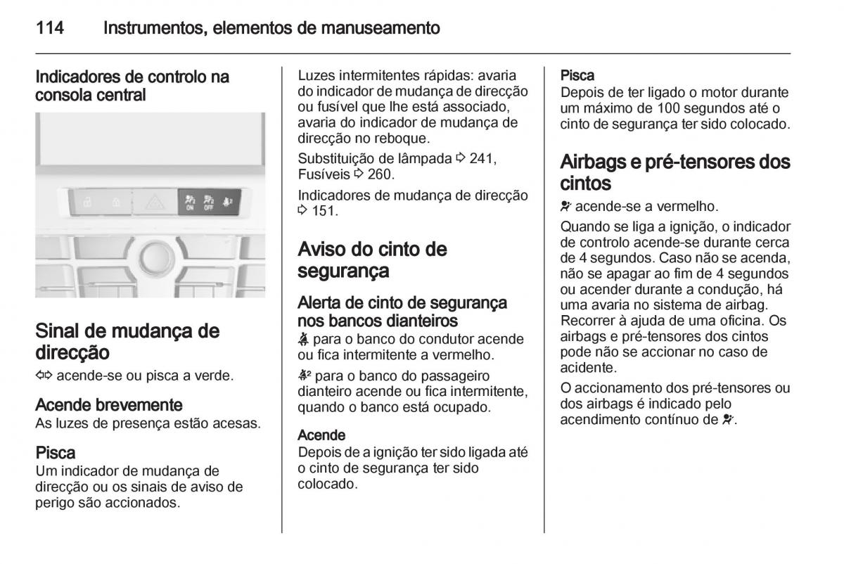 Opel Astra J IV 4 manual del propietario / page 116