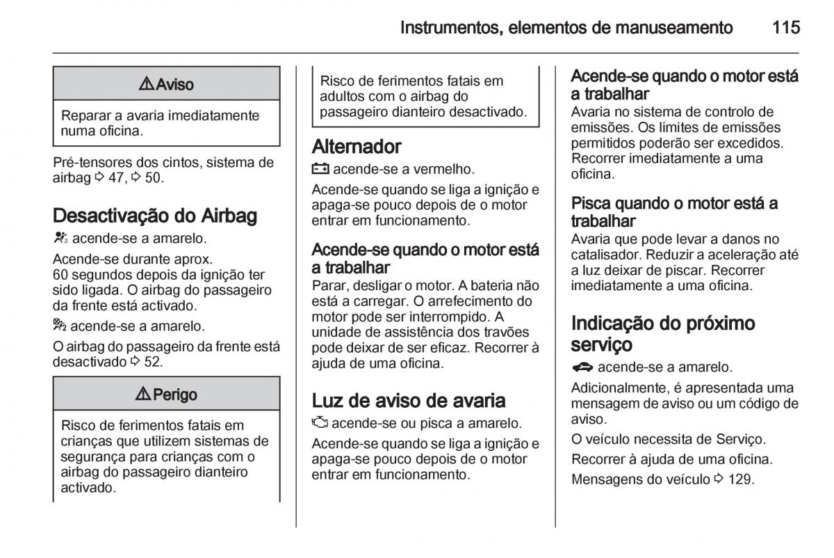 Opel Astra J IV 4 manual del propietario / page 117