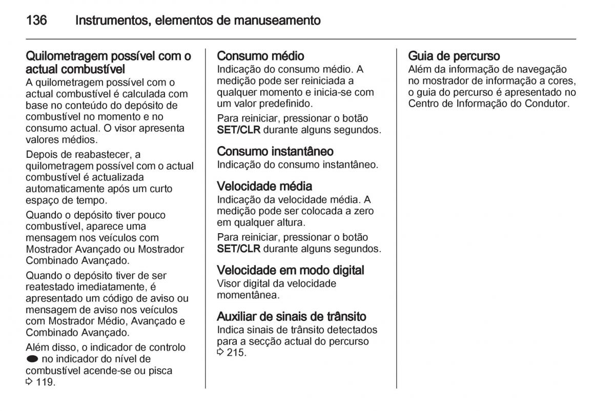 Opel Astra J IV 4 manual del propietario / page 138