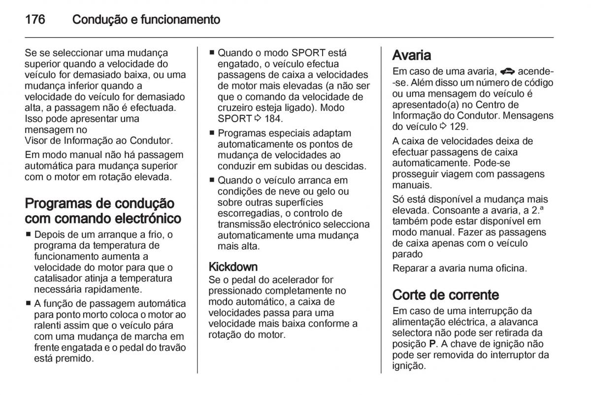 Opel Astra J IV 4 manual del propietario / page 178