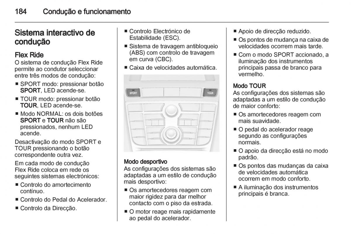 Opel Astra J IV 4 manual del propietario / page 186