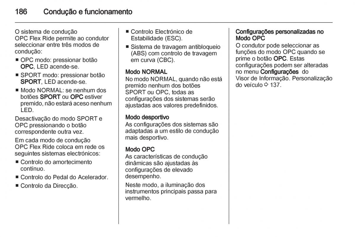 Opel Astra J IV 4 manual del propietario / page 188