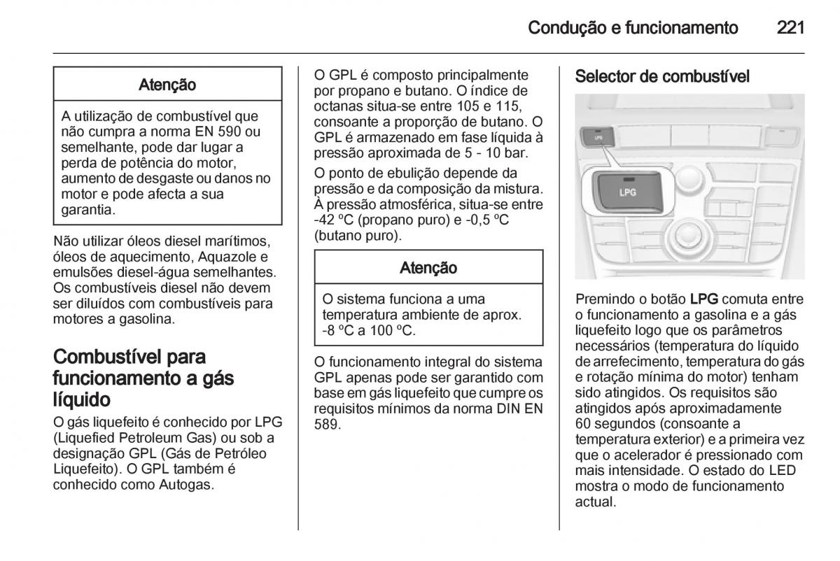 Opel Astra J IV 4 manual del propietario / page 223