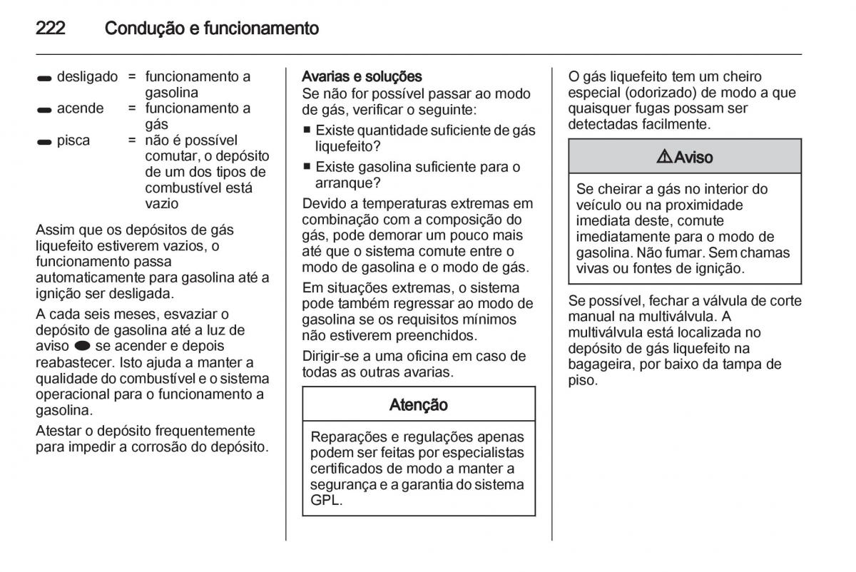 Opel Astra J IV 4 manual del propietario / page 224