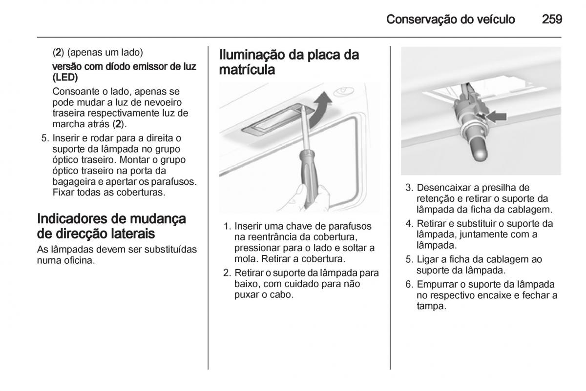 Opel Astra J IV 4 manual del propietario / page 261