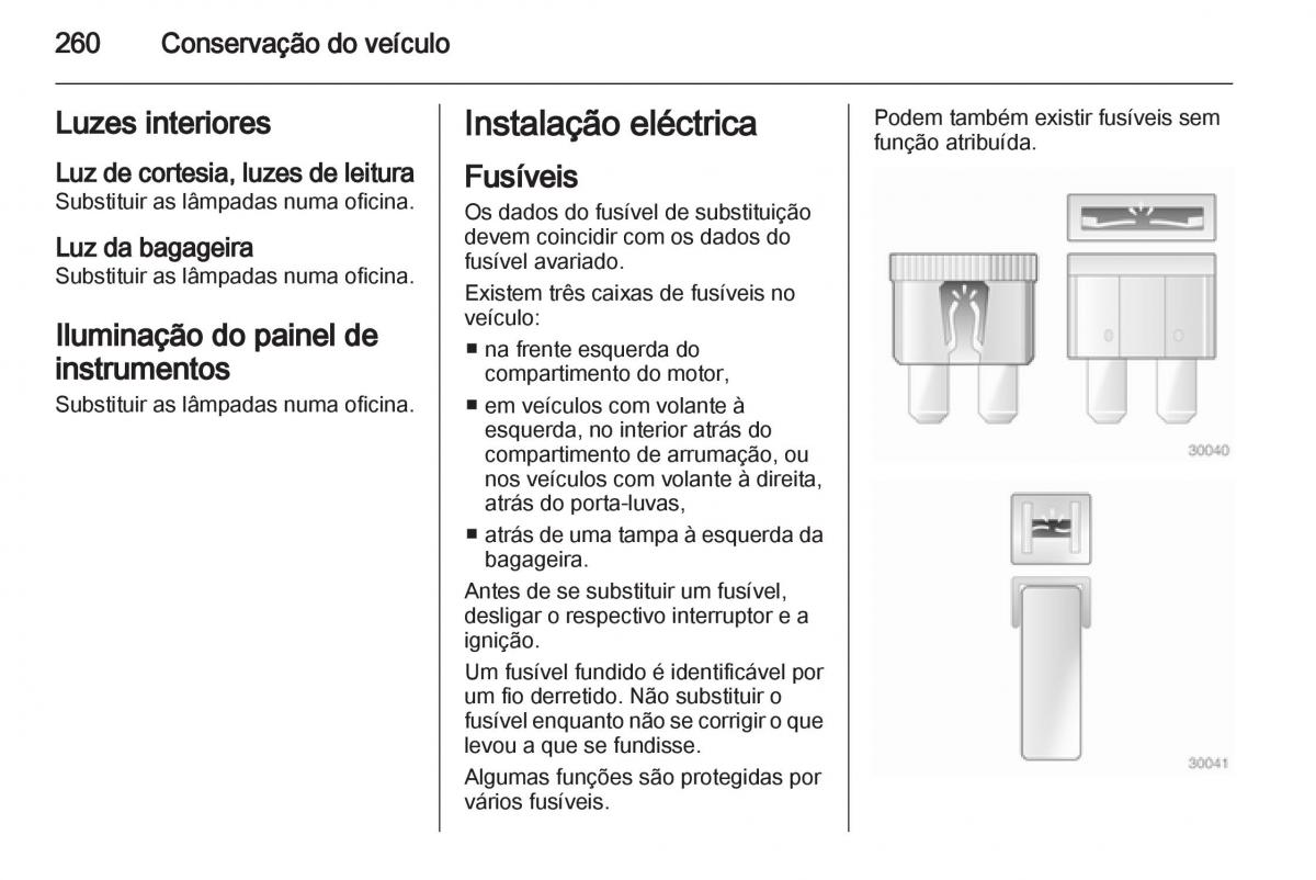 Opel Astra J IV 4 manual del propietario / page 262