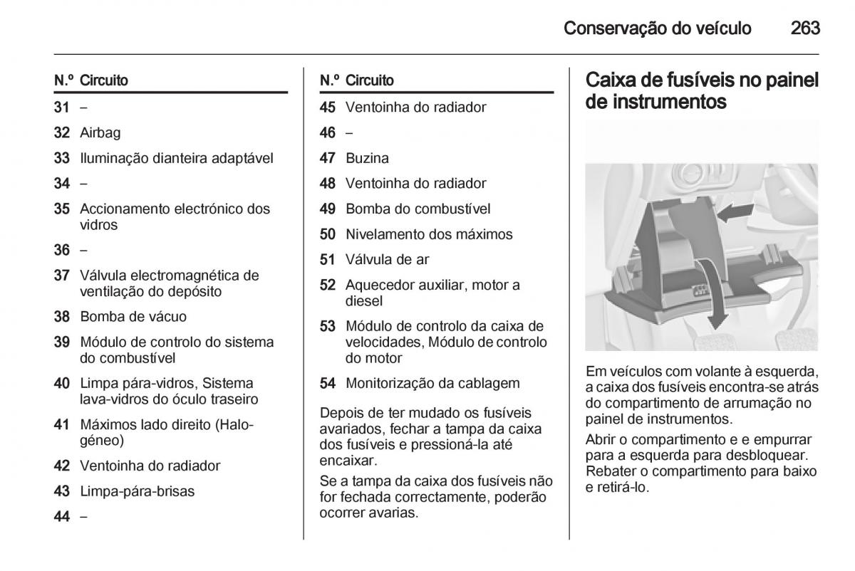 Opel Astra J IV 4 manual del propietario / page 265