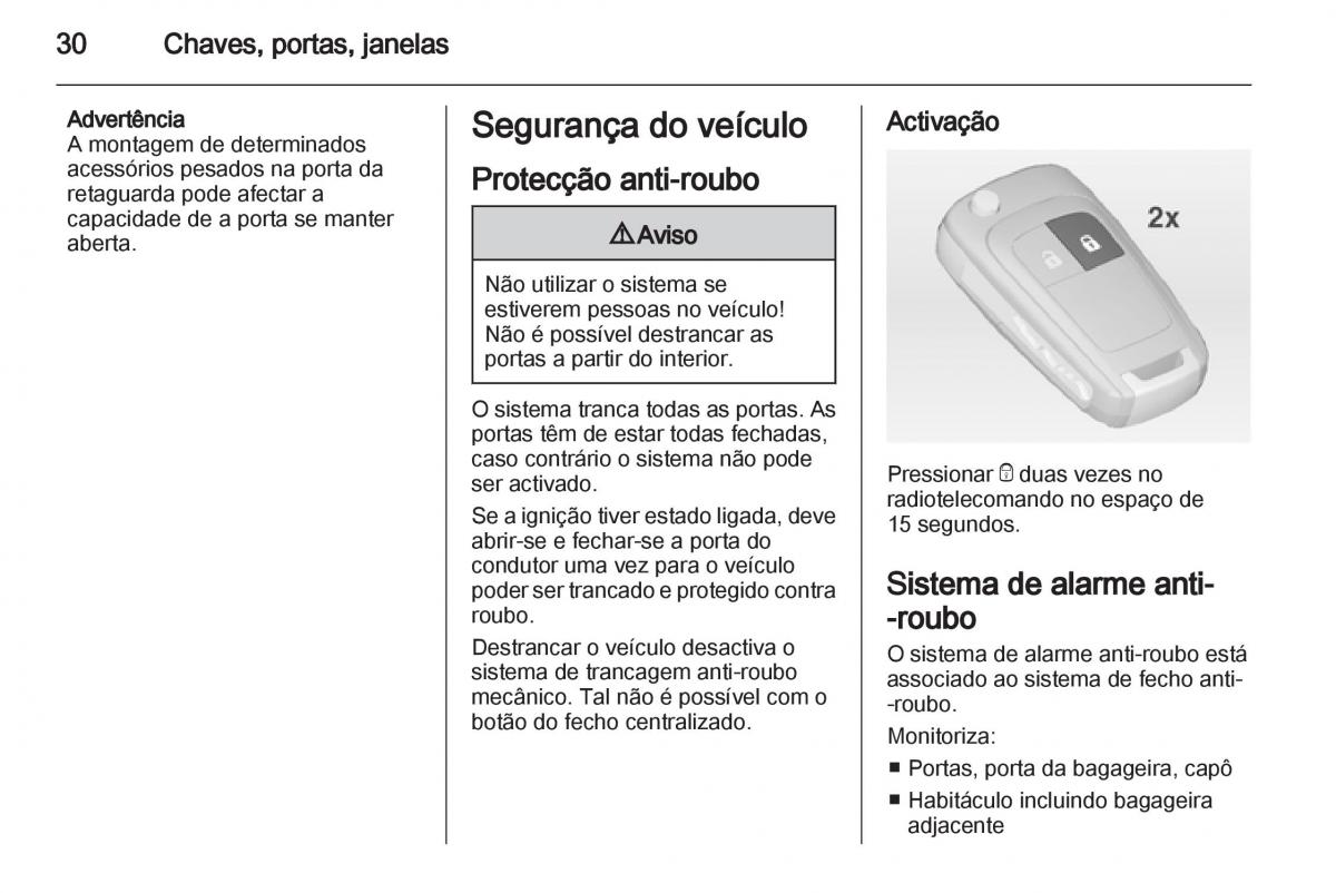 Opel Astra J IV 4 manual del propietario / page 32