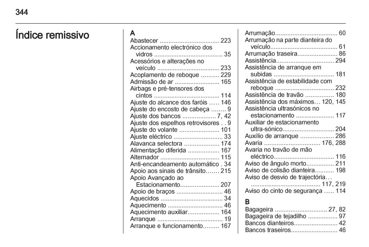 Opel Astra J IV 4 manual del propietario / page 346