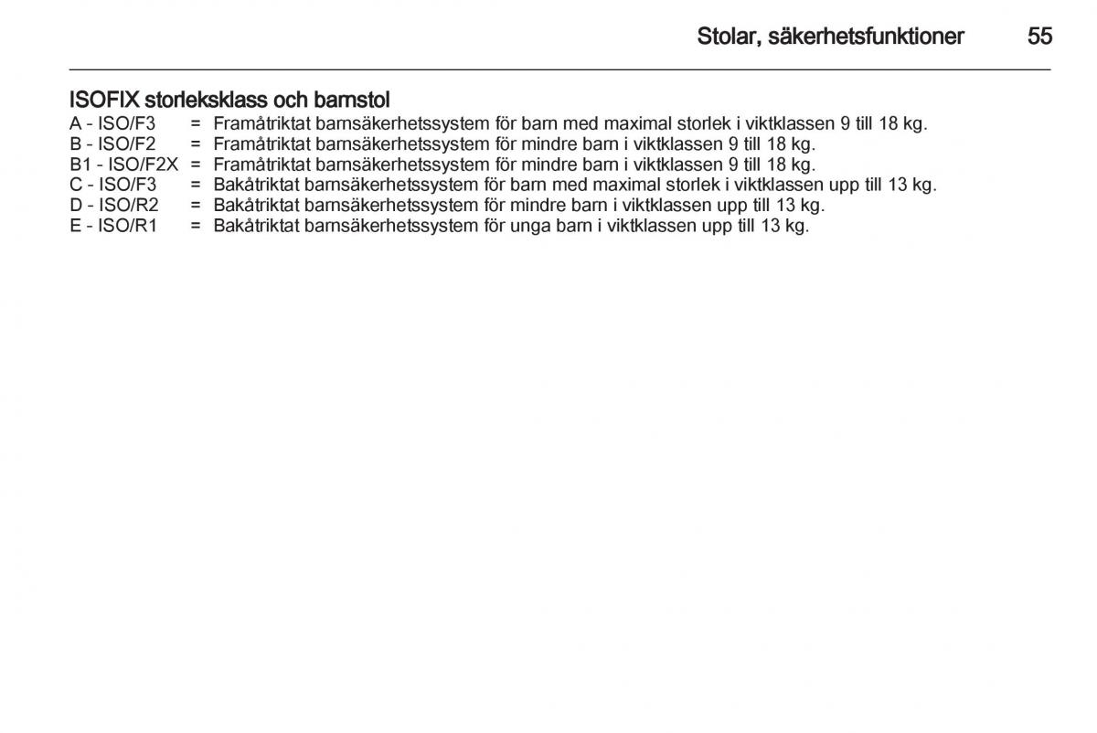 Opel Astra J IV 4 instruktionsbok / page 57