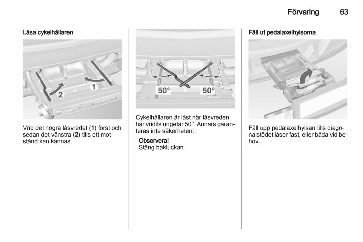 Opel Astra J IV 4 instruktionsbok / page 65