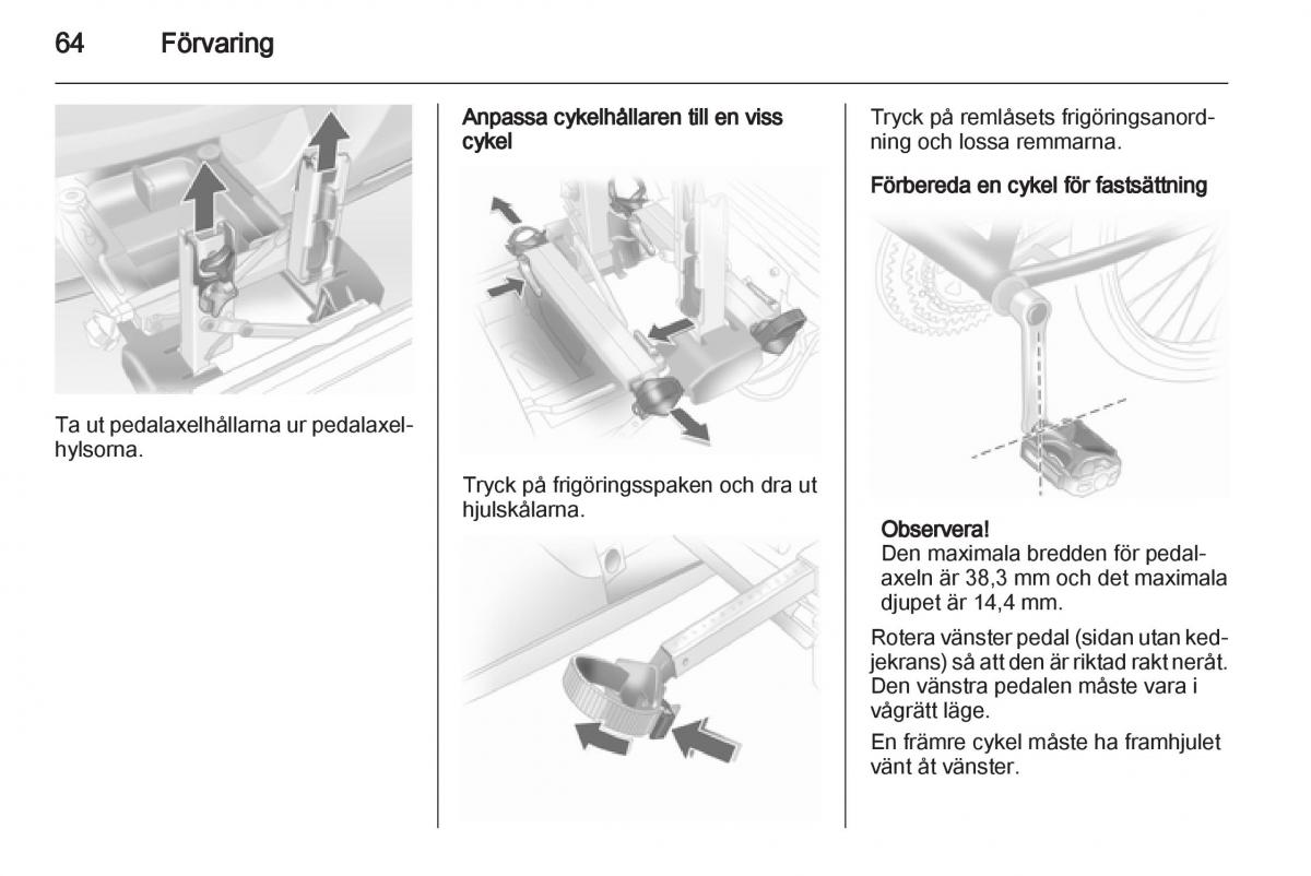 Opel Astra J IV 4 instruktionsbok / page 66