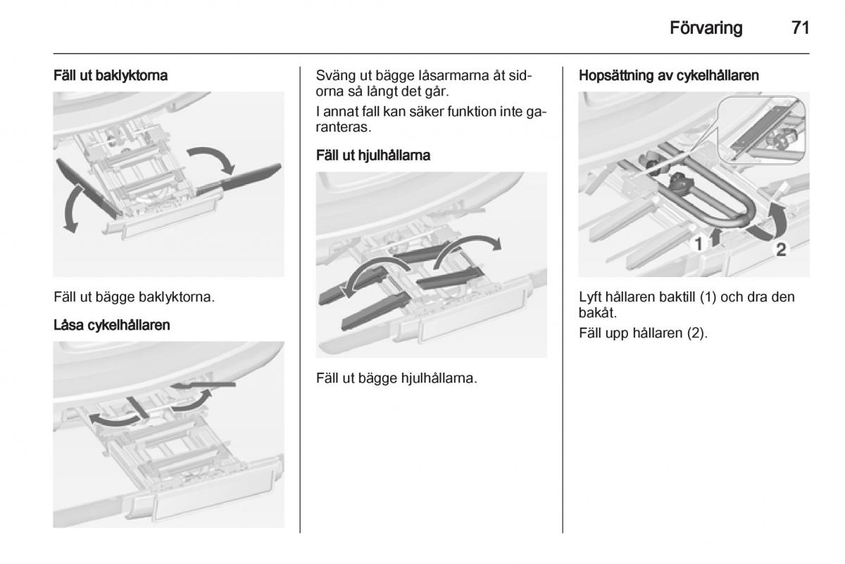 Opel Astra J IV 4 instruktionsbok / page 73