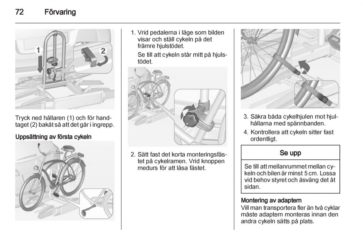 Opel Astra J IV 4 instruktionsbok / page 74