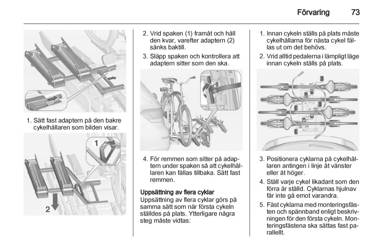 Opel Astra J IV 4 instruktionsbok / page 75