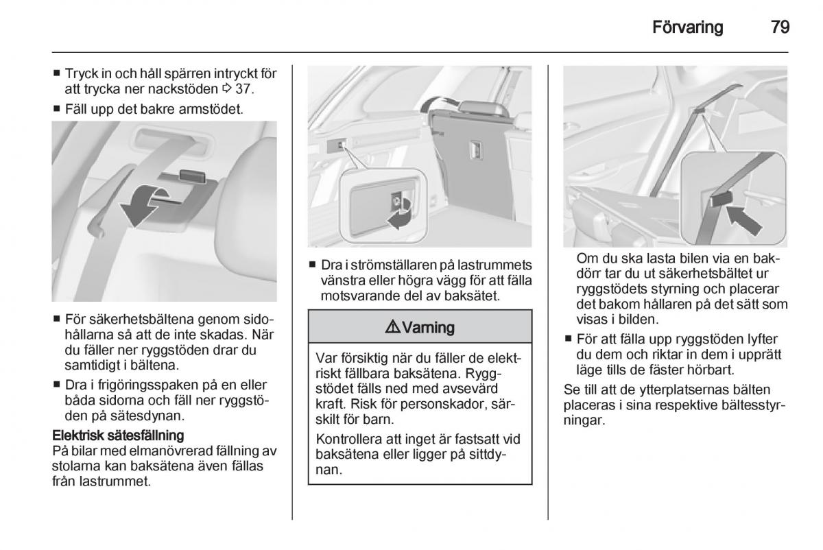 Opel Astra J IV 4 instruktionsbok / page 81