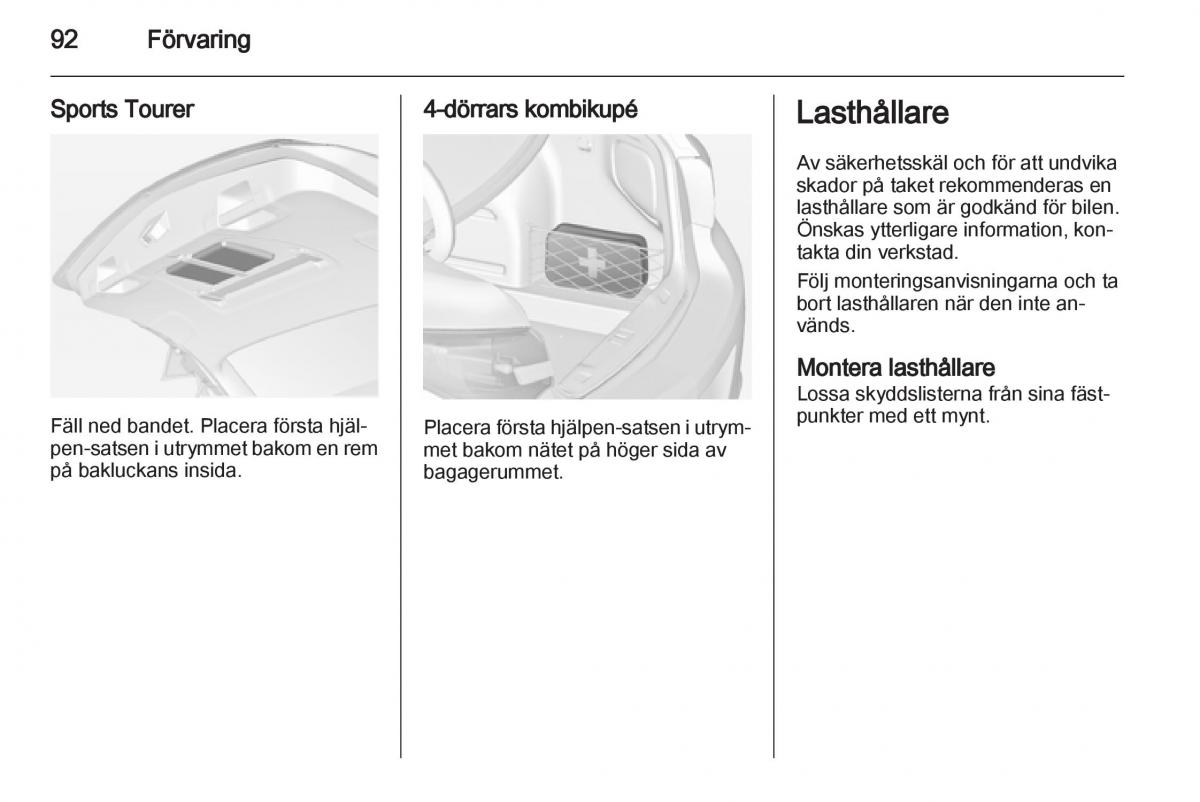 Opel Astra J IV 4 instruktionsbok / page 94