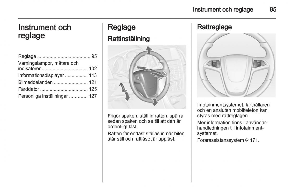 Opel Astra J IV 4 instruktionsbok / page 97