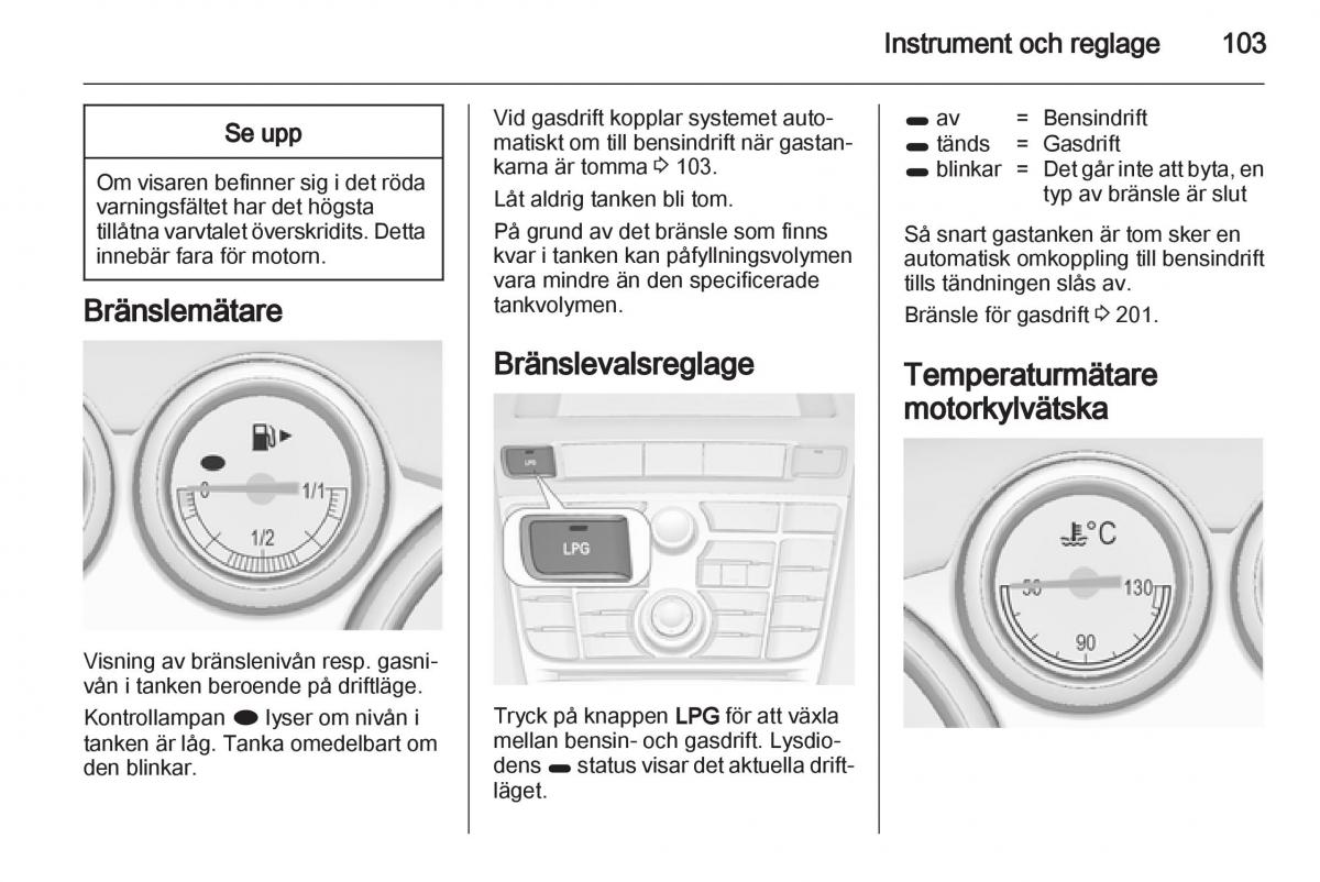 Opel Astra J IV 4 instruktionsbok / page 105