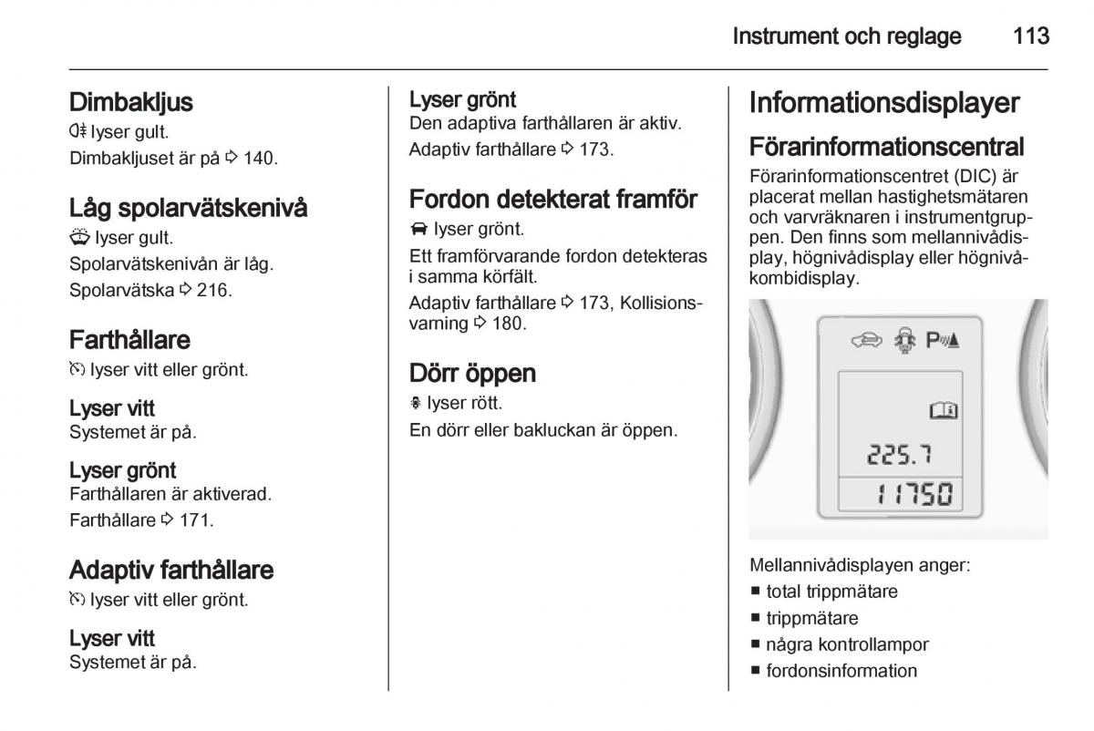 Opel Astra J IV 4 instruktionsbok / page 115