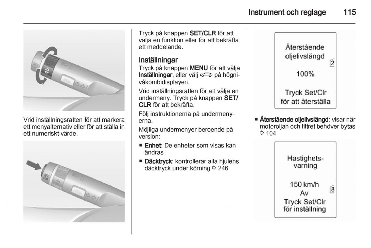 Opel Astra J IV 4 instruktionsbok / page 117