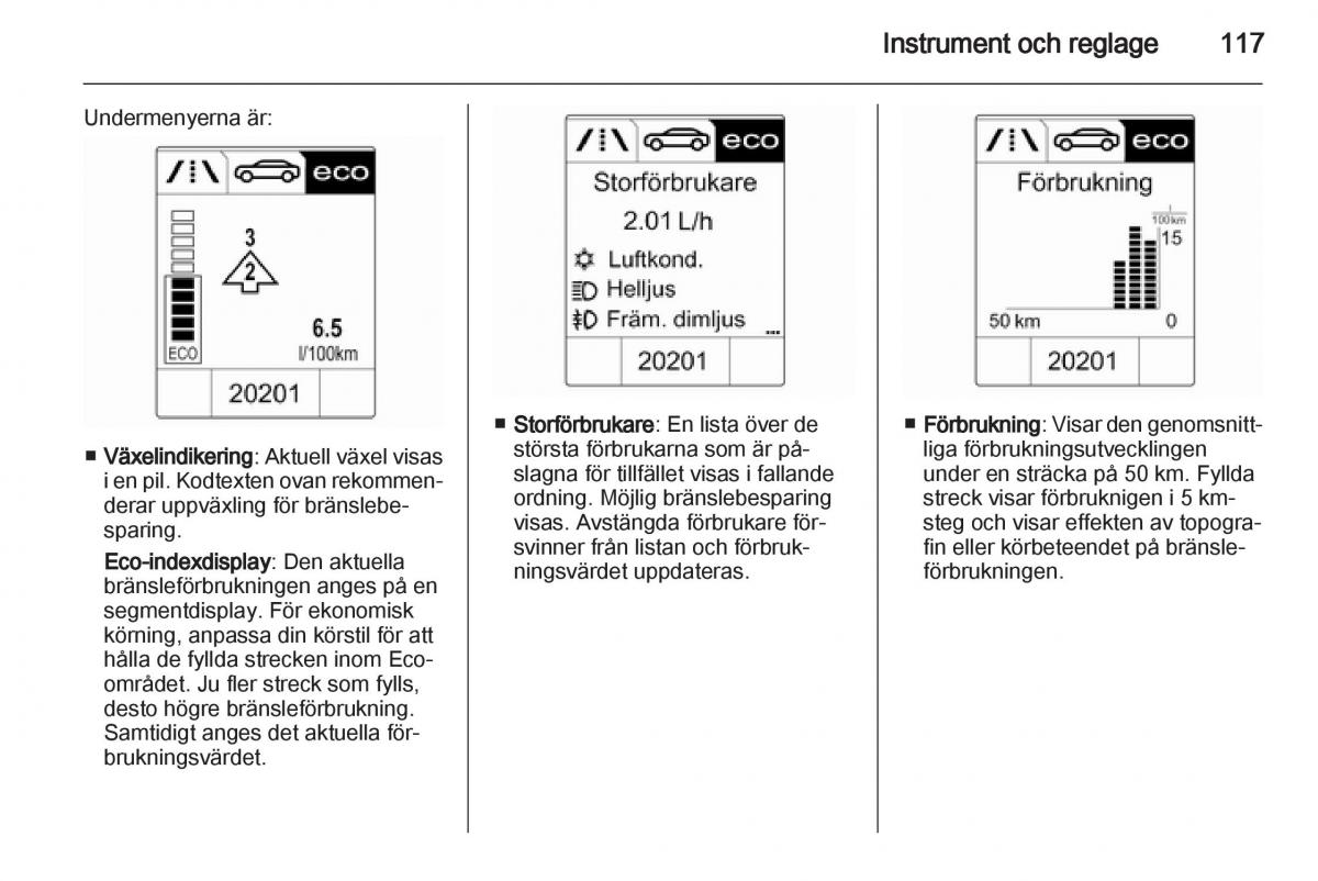 Opel Astra J IV 4 instruktionsbok / page 119