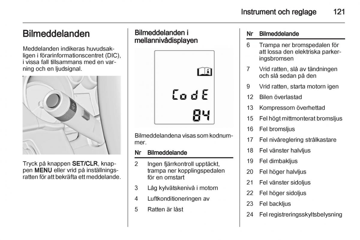 Opel Astra J IV 4 instruktionsbok / page 123