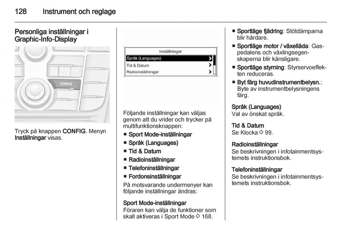 Opel Astra J IV 4 instruktionsbok / page 130