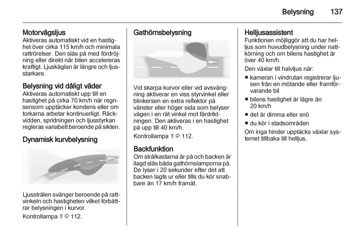 Opel Astra J IV 4 instruktionsbok / page 139