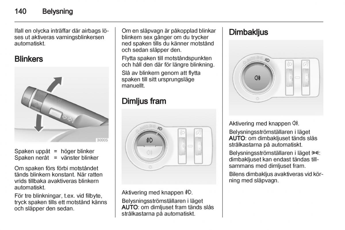 Opel Astra J IV 4 instruktionsbok / page 142