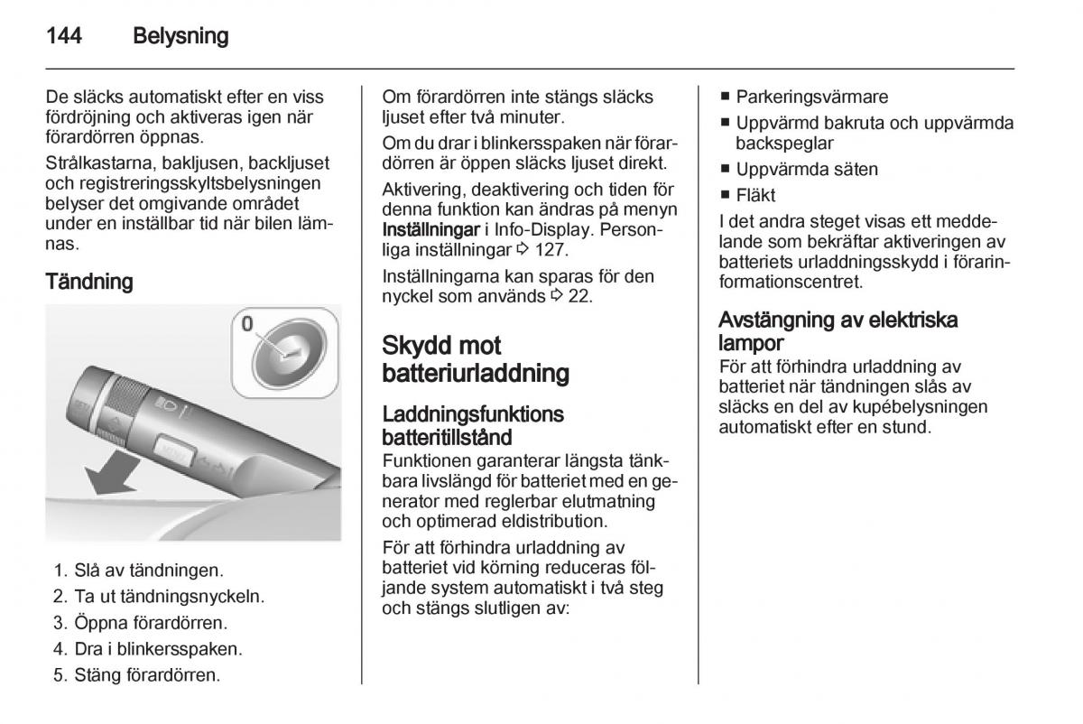 Opel Astra J IV 4 instruktionsbok / page 146