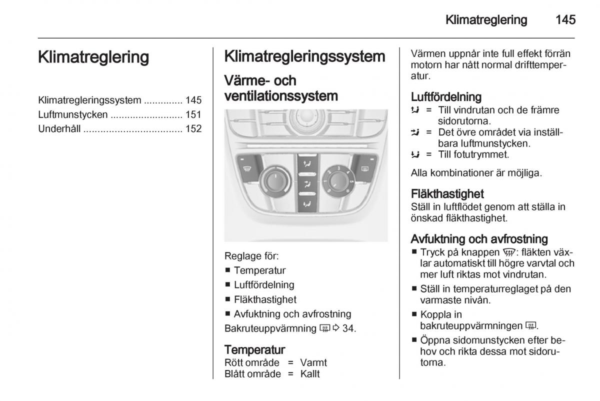 Opel Astra J IV 4 instruktionsbok / page 147