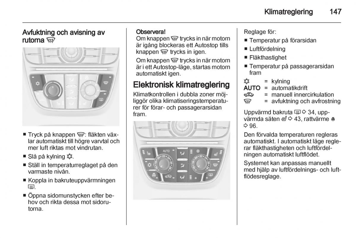 Opel Astra J IV 4 instruktionsbok / page 149