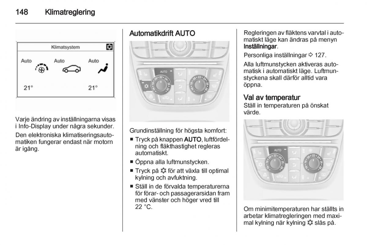 Opel Astra J IV 4 instruktionsbok / page 150