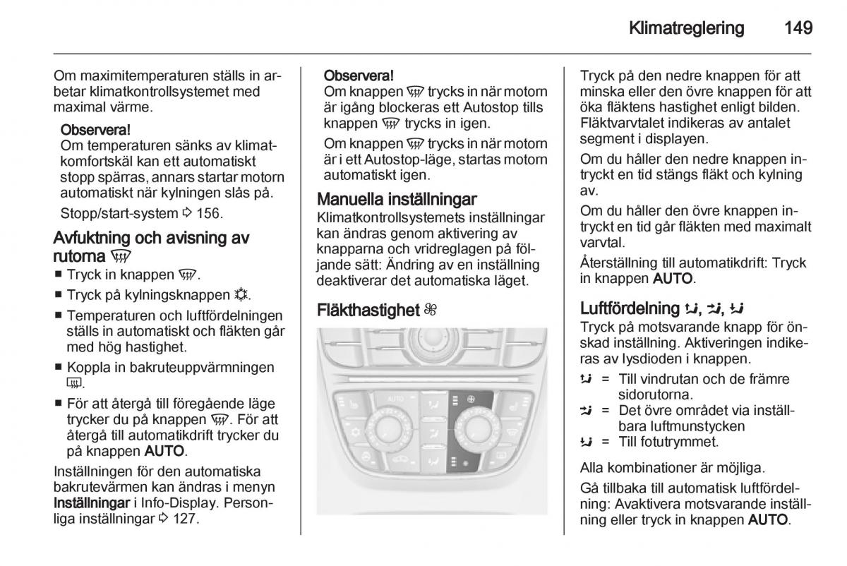 Opel Astra J IV 4 instruktionsbok / page 151