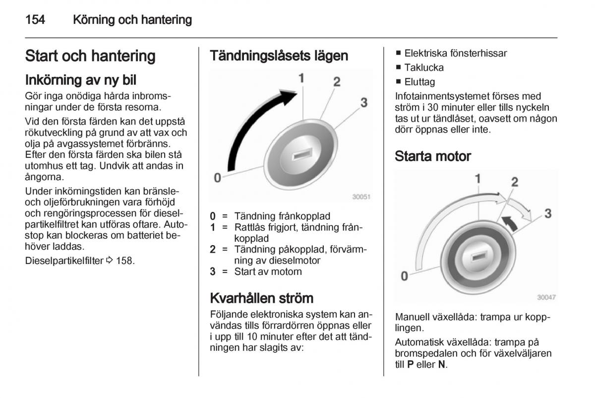 Opel Astra J IV 4 instruktionsbok / page 156