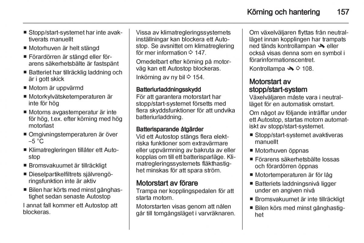 Opel Astra J IV 4 instruktionsbok / page 159